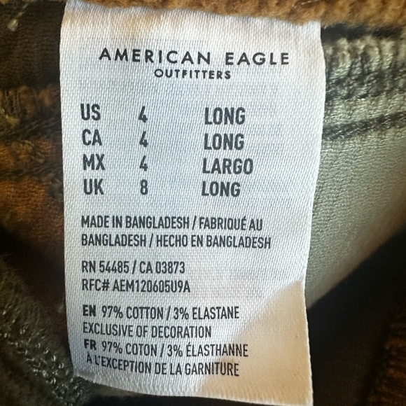 American Eagle Outfitters corduroy Multi-Color Mini Skirt Size 4 NWT - Picture 4 of 5